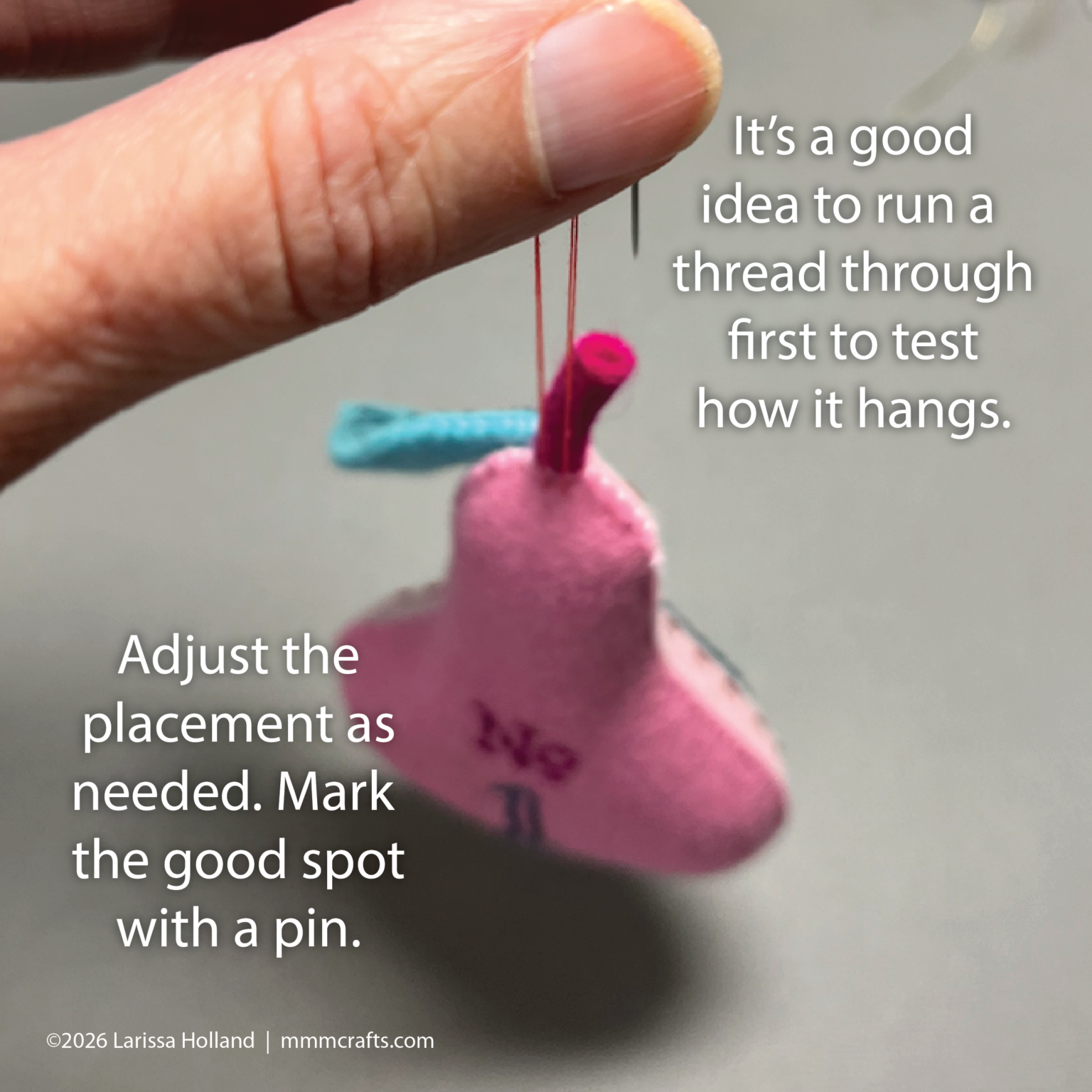 How to attach a hanging loop - MmmCrafts